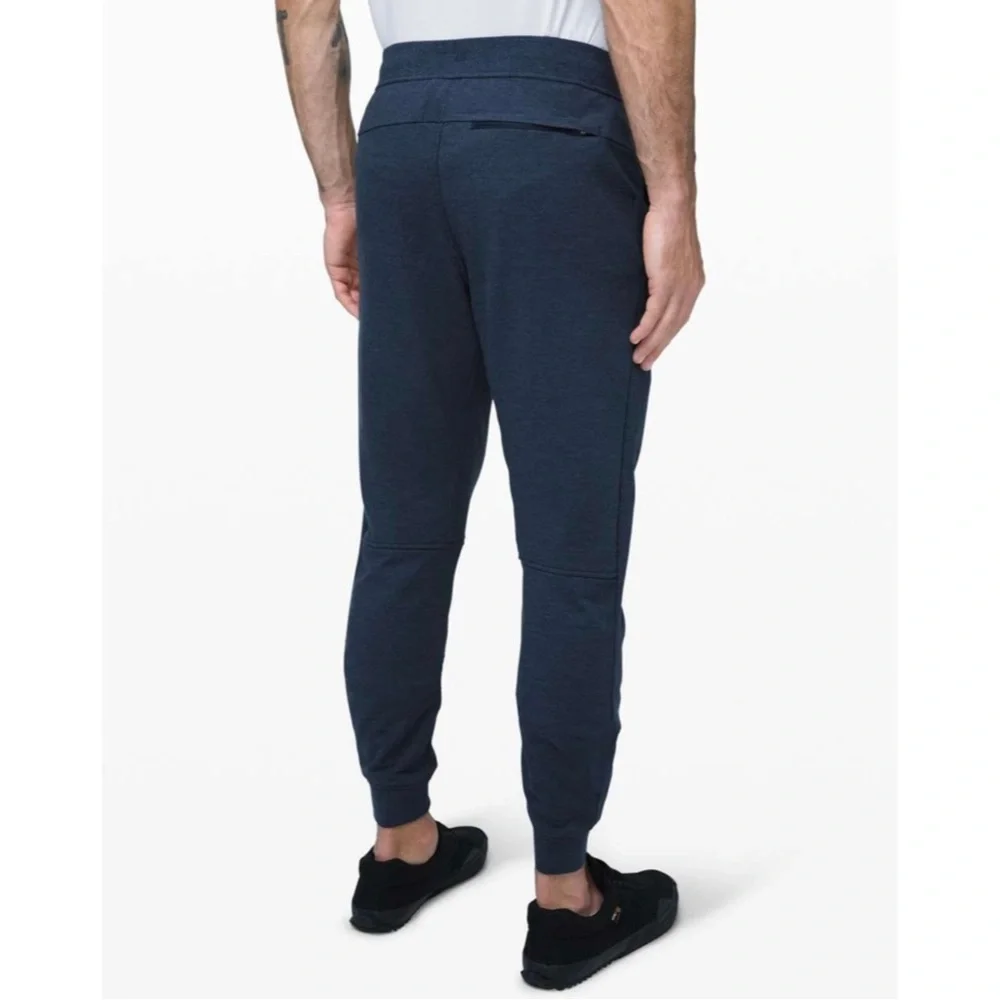 Lululemon City Sweat Jogger Pant Mustang Logo Men’s Large Heathered True Navy
